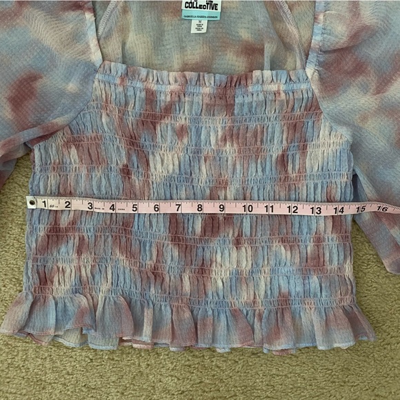 Target Future Collective Medium Blue Purple Dye Blouse - Picture 6 of 6